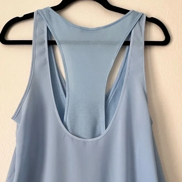 Zara WB Collection Women's Racer Back Tank Top Size Small Layered Light Blue - Picture 5 of 8
